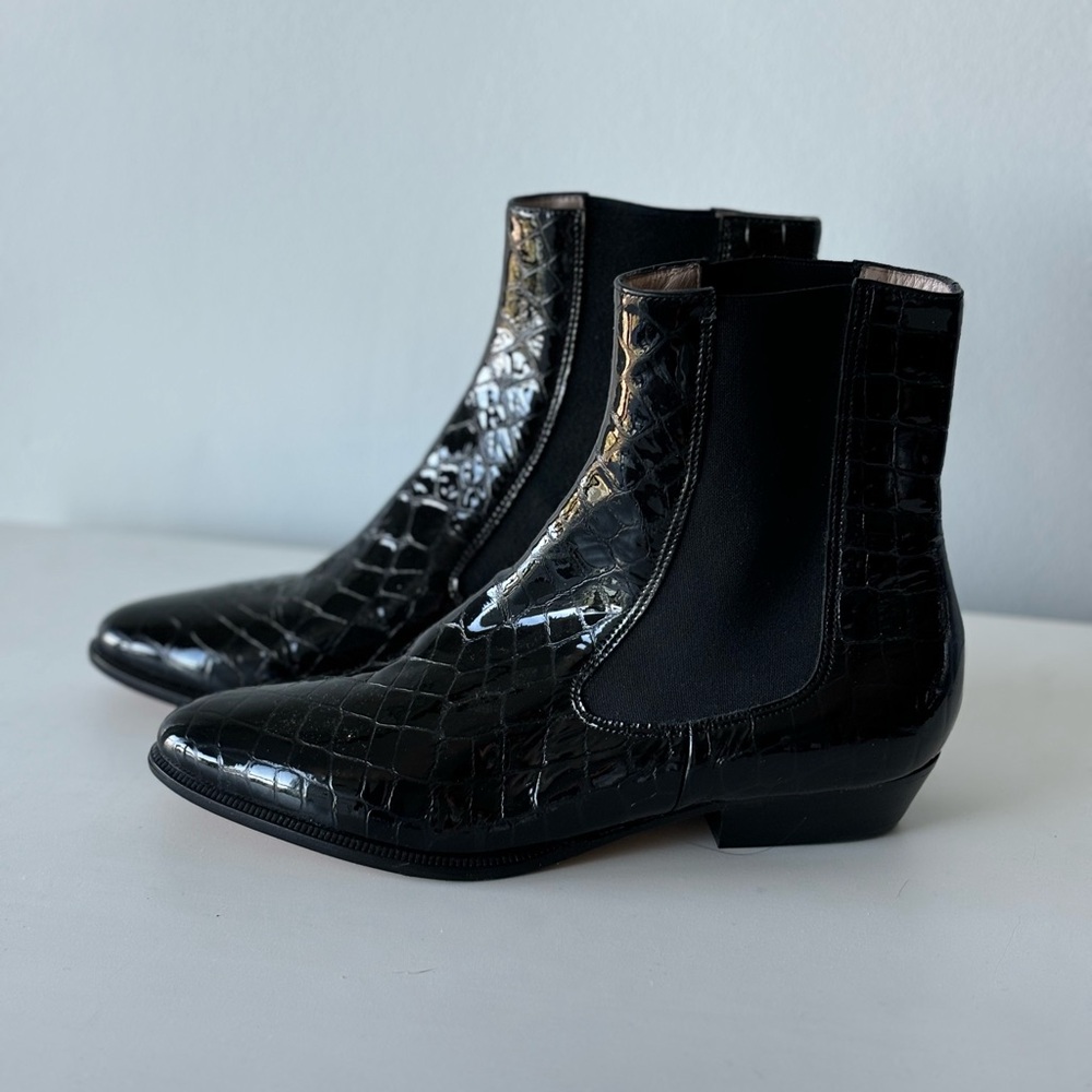 Cavallini black leather ankle boots, size 6